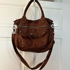 Latico Brown Leather Hobo Bag